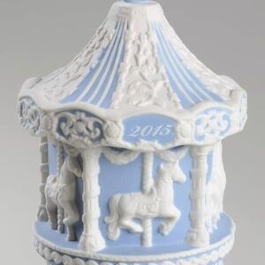 Wedgwood 2015 Blue Carousel Baby’s 1st Christmas